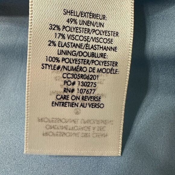 Alice + Olivia Denny‎ Blazer Linen Blend Chambray One Button Size 8 - Picture 11 of 14